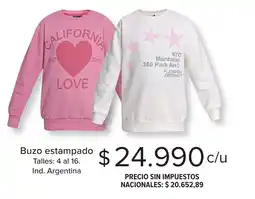Carrefour Buzo estampado oferta
