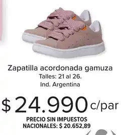 Carrefour Zapatilla acordonada gamuza oferta