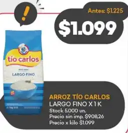 Supermercados Tadicor Tío carlos arroz largo fino oferta