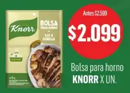 Supermercados Tadicor Knorr bolsa para horno oferta