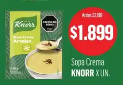 Supermercados Tadicor Knorr sopa crema oferta