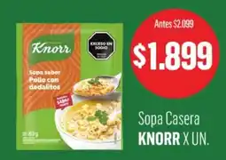 Supermercados Tadicor Knorr sopa casera oferta