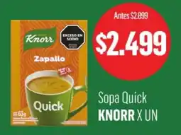 Supermercados Tadicor Knorr sopa quick oferta