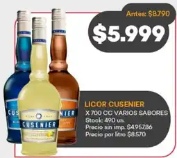 Supermercados Tadicor Cusenier licor varios sabores oferta