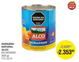 Atomo Conviene Alco duraznos natural en mitades oferta