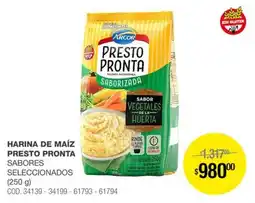 Atomo Conviene Presto pronta harina de maíz sabores seleccionados oferta