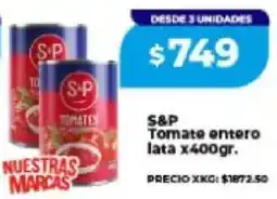 Supermayorista Vital S&P tomate entero lata oferta