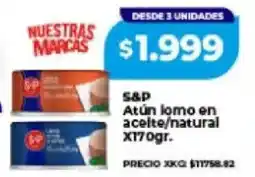 Supermayorista Vital S&P atún lomo en acelte/natural oferta