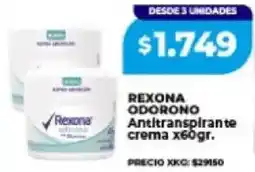 Supermayorista Vital Rexona odorono antitranspirante crema oferta