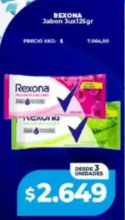 Supermayorista Vital Rexona jabon oferta