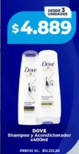 Supermayorista Vital Dove shampoo y acondicionador oferta