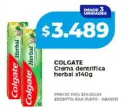 Supermayorista Vital Colgate crema dentrifica herbal oferta