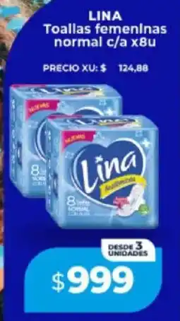 Supermayorista Vital Lina toallas femeninas normal oferta