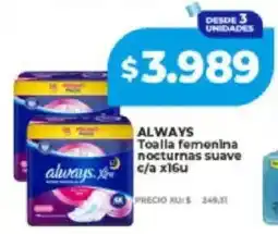 Supermayorista Vital Always toalla femenina nocturnas suave oferta