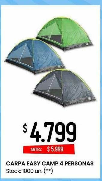 Changomas Carpa Easy Camp 4 Personas oferta
