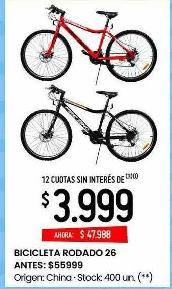 Changomas Bicicleta Rodado 26 oferta