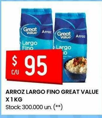 Changomas Arroz Largo Fino Great Value oferta