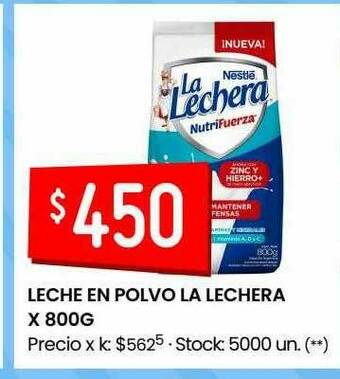 Changomas Leche En Polvo La Lechera oferta