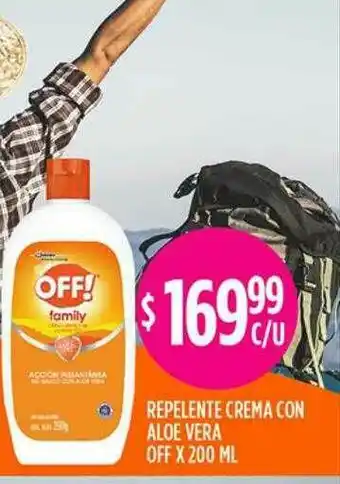Supermercados Toledo Repelente Crema Con Aloe Vera Off oferta