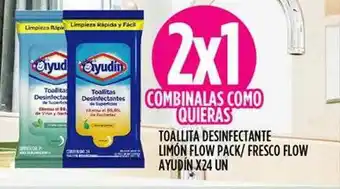 Supermercados Toledo Toallita Desinfectante Limón Flow Pack Fresco Flow Ayudín oferta