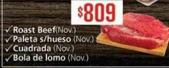 Supermercados Aiello Roast Beef Paleta S Hueso Cuadrada Bola De Lomo oferta