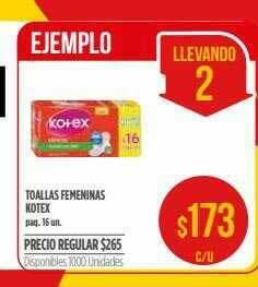 Supermercados Vea Toallas Femeninas Kotex oferta