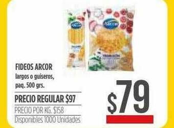 Supermercados Vea Fideos Arcor oferta