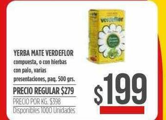 Supermercados Vea Yerba Mate Verdeflor oferta