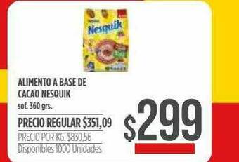 Supermercados Vea Alimento A Base De Cacao Nesquik oferta