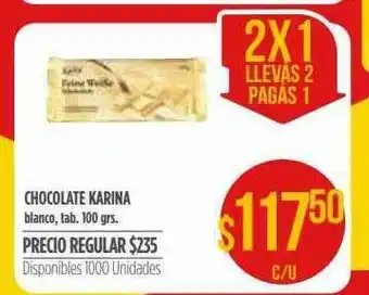 Supermercados Vea Chocolate Karina oferta