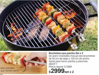 Tupperware Brochettes Para Parrilla Set X 2 oferta