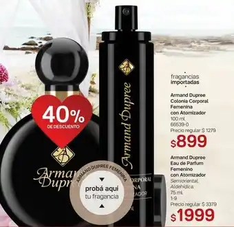 Tupperware Armand Dupree Colonia Corporal Femenina Con Atomizador Armand Dupree Eau De Parfum Femenino Con Atomizador oferta