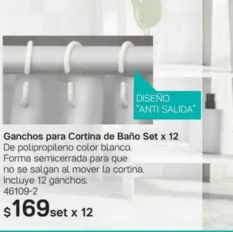 Tupperware Ganchos Para Cortina De Baño Set X 12 oferta