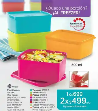 Tupperware Freezer Practifreezee 500 Ml oferta
