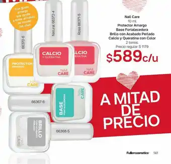 Tupperware Nail Care Protector Amargo Base Fortalecedora Brillo Con Acabado Perlado Calcio Y Queratina Con Color oferta
