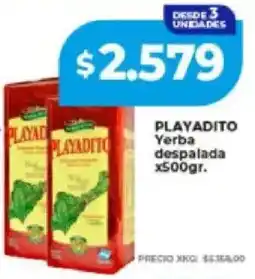 Supermayorista Vital Playadito yerba despalada oferta