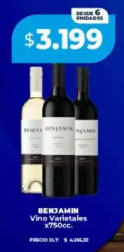 Supermayorista Vital Benjamin vino varietales oferta