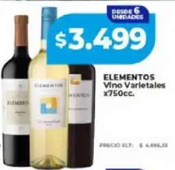 Supermayorista Vital Elementos vino varietales oferta
