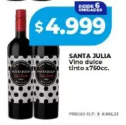 Supermayorista Vital Santa julia vino dulce tinto oferta