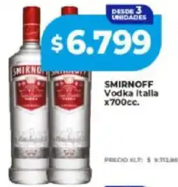 Supermayorista Vital Smirnoff vodka italla oferta