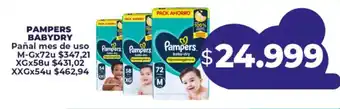 Pampers babydry pañal mes de uso