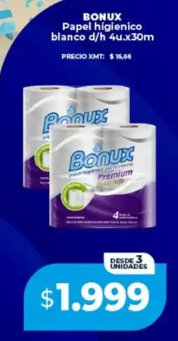 Supermayorista Vital Bonux papel higienico blanco d/h oferta