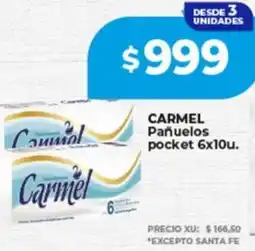 Supermayorista Vital Carmel pañuelos pocket oferta
