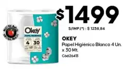 Diarco Okey papel higiénico blanco oferta