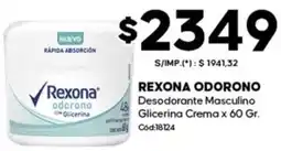Diarco Rexona odorono desodorante masculino glicerina crema oferta