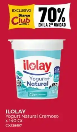 Diarco Ilolay yogurt natural cremoso oferta