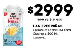 Diarco Las tres niñas crema de leche uat para cocinar oferta
