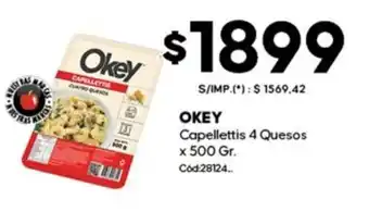 Diarco Okey capellettis 4 quesos oferta