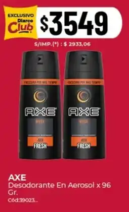 Diarco Axe desodorante en aerosol oferta