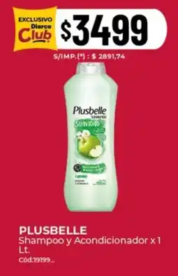 Diarco Plusbelle shampoo y acondicionador oferta
